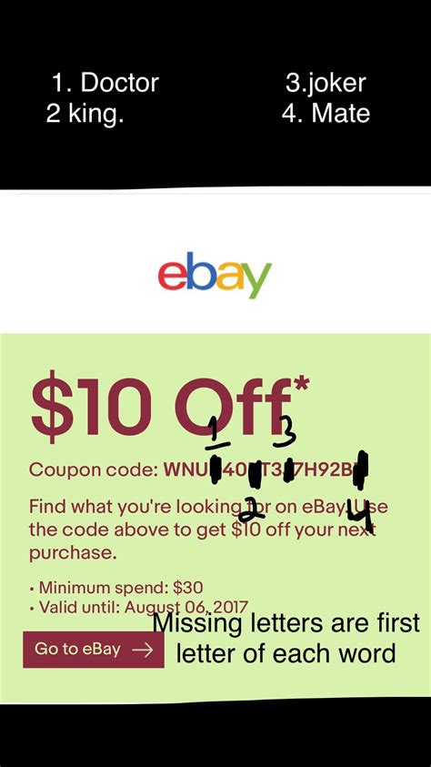 $10 off ebay coupon code.